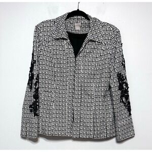 Chico's Tweedcore Old‎ Money Blazer Women's Size M (1)  Academia Elevated Grunge